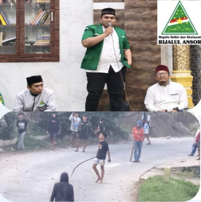 
 Ketua Majelis Dzikir dan Sholawat (MDS) Rijalul Ansor Kota Medan menyampaikan kritik terhadap para wakil rakyat di DPRD Kota Medan,
Dan pemuda saat tawuran