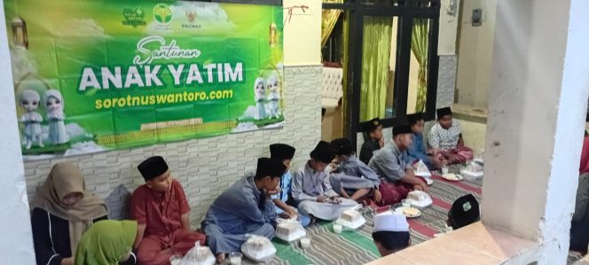 
 Berbagi Berkah Ramadan, Kaperwil Jatim Sorotnuswantoro.com Santuni Anak Yatim di Kalianget Barat