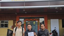 Ketua LBH HBB, Tomson Marisi Parapat,Melaporkan kejadian tersebut ke Polrestabes Medan.