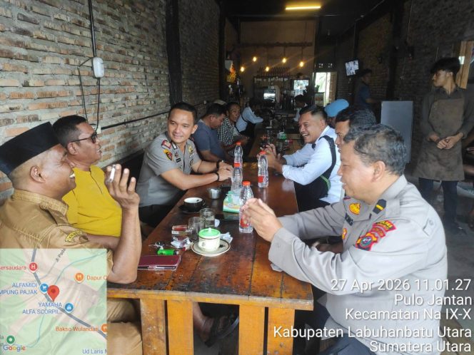 
 Kapolsek Na IX-X Ajak Tokoh Masyarakat Jaga Kondusivitas May Day 2026