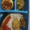 Menu Mbg hari ini pengelola dapur di desa pordepor di bawah naungan yayasan darul arqom batugerbuy
Dua Goreng tempe kecil.dua iris semangka kecil.telur mata sapi.sayur sedikit