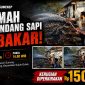 Personel Polsek Guluk-Guluk bersama warga memadamkan kebakaran yang menghanguskan tiga rumah dan kandang sapi di Dusun Gunung, Desa Payudan Dundang, Kecamatan Guluk-Guluk, Sumenep, Sabtu (11/7/2026).