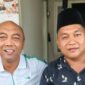 Edi Kuswanto (kanan), sosok pengusaha muda asal Desa Lembung Timur, yang namanya mulai digadang untuk maju di Pilkades 2029, foto bareng Kedes Kirno.