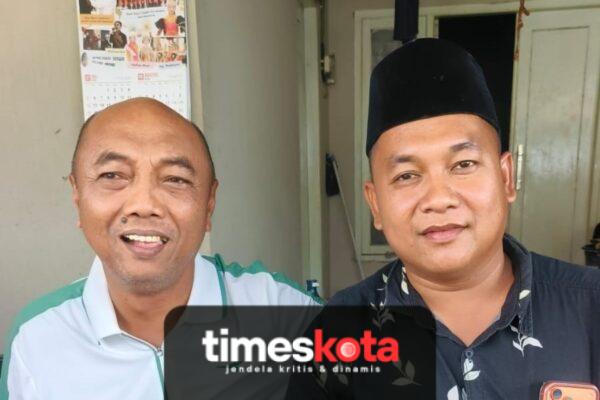 Edi Kuswanto (kanan), sosok pengusaha muda asal Desa Lembung Timur, yang namanya mulai digadang untuk maju di Pilkades 2029, foto bareng Kedes Kirno.
